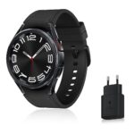 Samsung Galaxy Watch6 Classic Montre Connectée avec Chargeur, Suivi de Santé, Suivi Sportif,  Charge rapide, Bluetooth, 43mm, Noir, Exclusivité Amazon Version FR