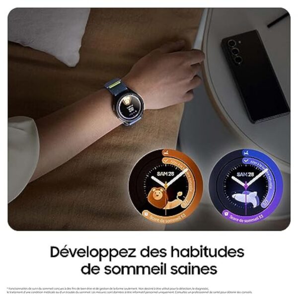 Samsung Galaxy Watch6 Classic Montre Connectée avec Chargeur, Suivi de Santé, Suivi Sportif,  Charge rapide, Bluetooth, 43mm, Noir, Exclusivité Amazon Version FR – Image 9