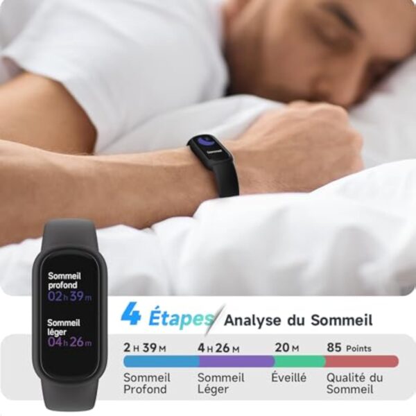 TOOBUR Montre Connectée Femme Homme, Bracelet Connecté avec 14 Sports, Podomètre, Cardiofrequencemètre, Surveillance du Sommeil, Étanche IP68, Calories, Smartwatch Compatible avec iOS et Android – Image 6