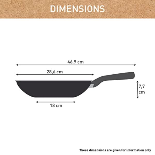 Tefal Renew On Poêle Wok Gris 28 cm, Revêtement antiadhésif céramique, Induction, Indicateur de cuisson Thermo-Signal, Eco-conception, Cuisson saine, Fabriqué en France C4271932 – Image 8