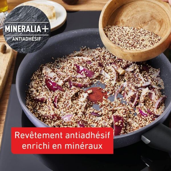 Tefal Tefal Natural On Poêle Wok 28 cm, Aluminium, Gris Lavinia, Wok – Image 4