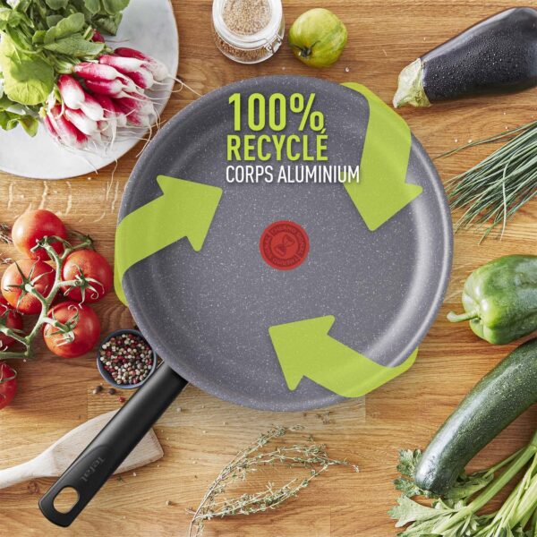 Tefal Tefal Natural On Poêle Wok 28 cm, Aluminium, Gris Lavinia, Wok – Image 5