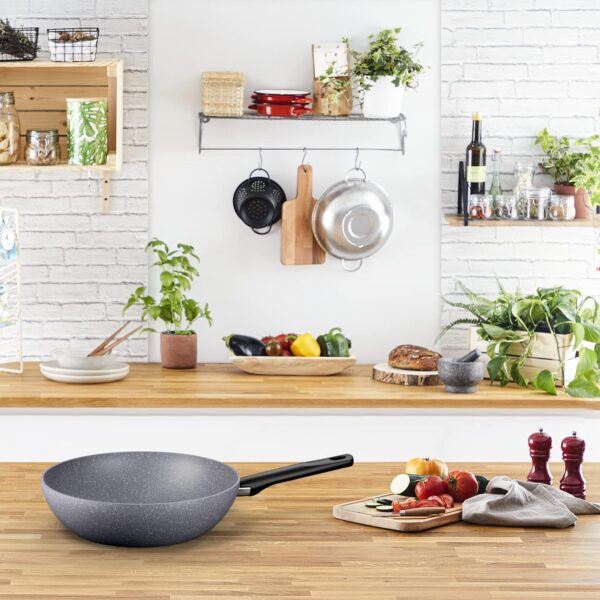 Tefal Tefal Natural On Poêle Wok 28 cm, Aluminium, Gris Lavinia, Wok – Image 7