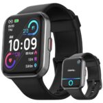 Tensky Montre Connectée Homme Femme[Alexa & Appel Bluetooth] 1,8" HD Smartwatch SpO2/Sommeil/Fréquence Cardiaque, Montre Intelligente Homme Etanche IP68,100+ Modes Sportifs pour iOS, Android-Noir