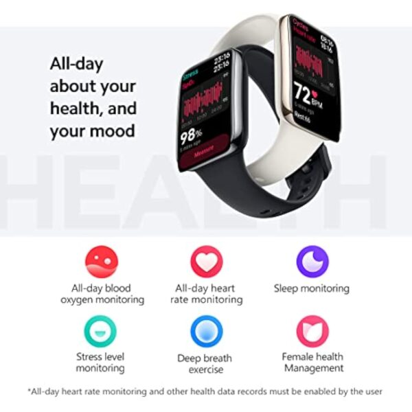Xiaomi Smart Band 7 Pro, Montre Intelligente Hommes avec Écran AMOLED de 1,64", Smartwatch avec GPS et Cardiofréquencemètre pour Femmes, 110 Modes de Sport,Montre Connectée Étanche 5 ATM, Noir – Image 6