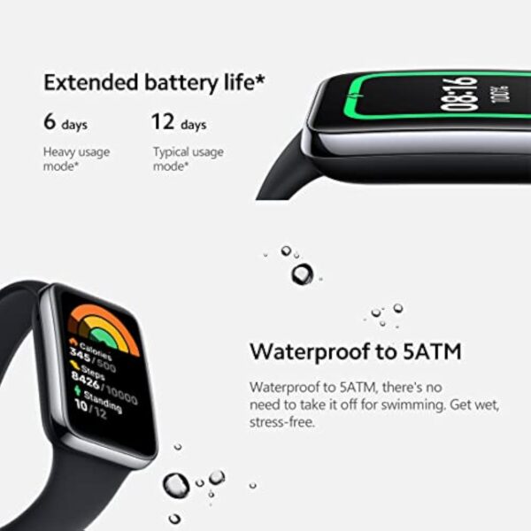 Xiaomi Smart Band 7 Pro, Montre Intelligente Hommes avec Écran AMOLED de 1,64", Smartwatch avec GPS et Cardiofréquencemètre pour Femmes, 110 Modes de Sport,Montre Connectée Étanche 5 ATM, Noir – Image 8