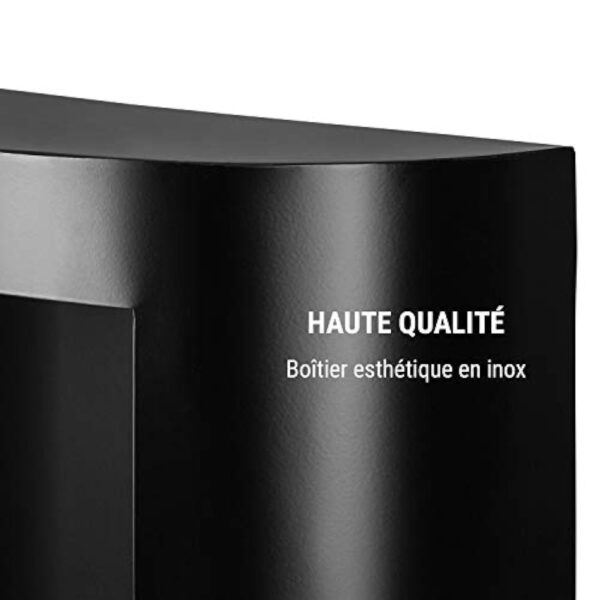 oneConcept Phantasma Tower - Chemine à l'éthanol, Murale ou sur Pied, Solide Platine de Sol, Longue durée de Combustion, Jusqu'à 4 Heures de feu, INOX, sans suie ni fumée, Noir – Image 5