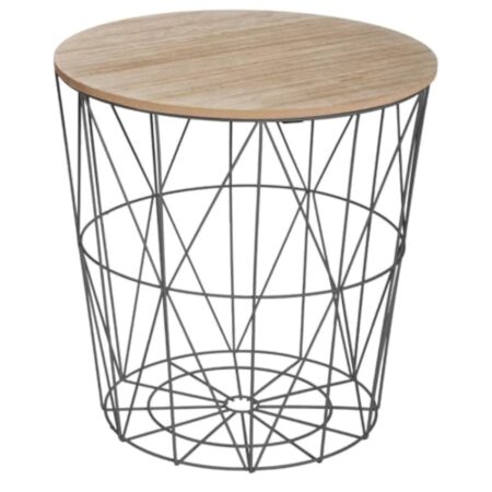 Atmosphera - Table d'appoint Kumi Noire D40 cm