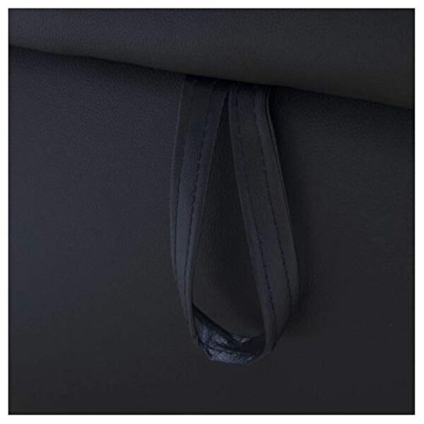 BENEFFITO Milford - Canapé d'angle Convertible 3 Places - Couchage 2 Personnes - Méridienne réversible Angle Droit ou Gauche - Coffre de Rangement - Simili Cuir Noir – Image 5
