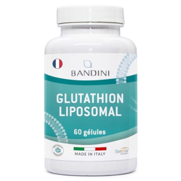 Bandini® Glutathion Liposomal Réduit 60 Gélules, Forme Active L-Glutathion (Setria) Réductase Bioactif, Haut Dosage, Absorption & Biodisponibilité, L Glutathione Puissant Antioxydant Naturel Anti-âge – Image 2