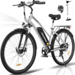 COLORWAY Velo electrique, ebike de 28 Pouces pour hommes et femmes, vélo électrique de ville avec au lithium amovible 36V 15Ah, 7 vitesses avec moteur 250W, écran intelligent, autonomie de 45 à 100 km