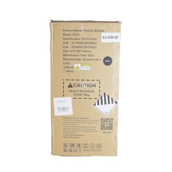 ELEKGO Vélo électrique 20" Gros Pneu 3.0 vélo électrique 36V12Ah Batterie vélo Pliant, 7 Vitesses Transmission vélo de Ville, Moteur 250W VTT pour Adultes – Image 11