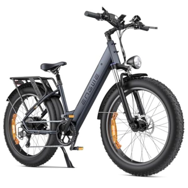 ENGWE E26 Vélo Électrique Femme et Homme 26 * 4,0 Pouces Large Ebike, VTT électrique de 250W, Batterie de 48V 16Ah-Autonomie Gusqu'à 140 km, Vitesse-7, Suspension Double