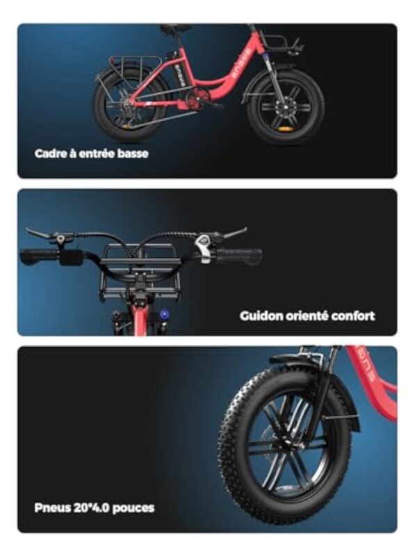 ENGWE Velo Electrique Homme 20 Pouces-vélo électrique 48V 13Ah Batterie, VTT Electrique Adulte Homme Shimano 7 Vitesses avec écran LCD, 25km/h avec Moteur 250w, autonomie jusqu'à 120km L20/L20 Boost – Image 5