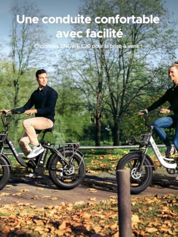 ENGWE Velo Electrique Homme 20 Pouces-vélo électrique 48V 13Ah Batterie, VTT Electrique Adulte Homme Shimano 7 Vitesses avec écran LCD, 25km/h avec Moteur 250w, autonomie jusqu'à 120km L20/L20 Boost – Image 8