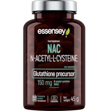ESSENSEY - N-acétyl-L-cystéine I 150 mg par gélules I 90 gélules I Haute biodisponibilité et tolérance I Végétarien et sans additifs I 90 doses quotidiennes I Facile à avaler I Testé en laboratoire
