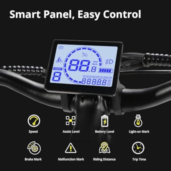 Eleglide Vélos électriques T1 Step-Thru, Vélo électrique de 27,5 Pouces,Batterie 36V 12,5Ah, écran LCD,Shimano 7 Vitesses, E-Bike Urbain pour Adulte Homme Femme, VTC – Image 5