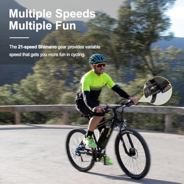 Eleglide Vélos Électrique, M1 Plus Vélo de Montagne électrique 27,5"/29" VTT Électrique Batterie 12,5 Ah, écran LCD, 21 Vitesses, E-Bike Urbain pour Adulte, APP – Image 5