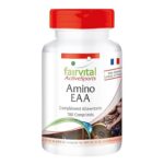 Fairvital | Amino EAA - 180 comprimés - acides aminés essentiels - phénylalanine, tryptophane, thréonine, lysine, valine, méthionine, leucine et isoleucine - 100% végan- Made in Germany