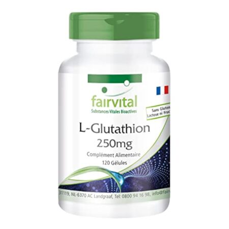 Fairvital | L-Glutathion 250mg - boite de 4 mois - VEGAN - 120 Capsules