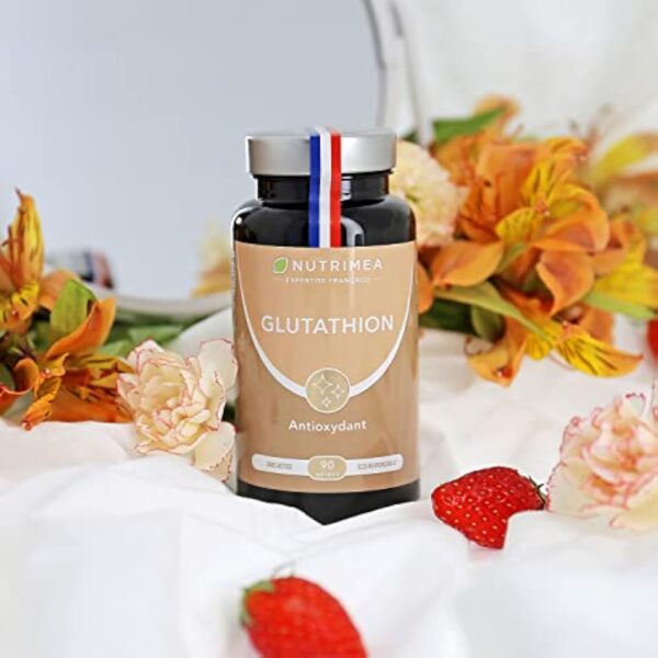 GLUTATHION - Réduit à 98% - Formule avec Précurseurs dont NAC + Vitamine C - Renforce l'Immunité, Antioxydant - Anti-âge, Peau Illuminée - 90 Gélules Vegan - Nutrimea - Fabriqué en France – Image 7