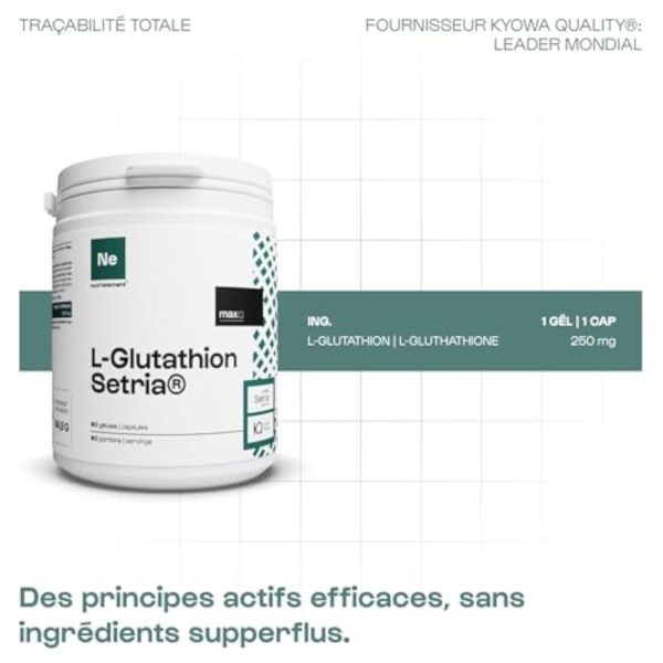 Glutathion Setria® - 30 gélules - Antioxydant - Kyowa Quality® - Forme Brevetée - Vegan | Nutrielement By Nutrimuscle – Image 8