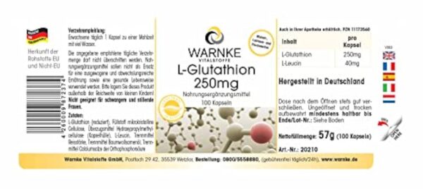 L-Glutathion 250mg - 100 gélules | Herba Direkt - Qualité des pharmacies allemandes – Image 3