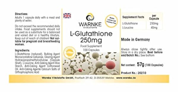 L-Glutathion 250mg - 100 gélules | Herba Direkt - Qualité des pharmacies allemandes – Image 4