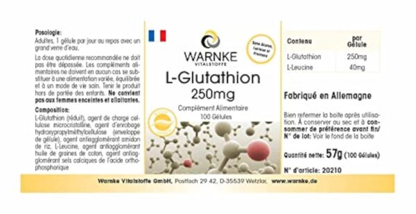 L-Glutathion 250mg - 100 gélules | Herba Direkt - Qualité des pharmacies allemandes – Image 5