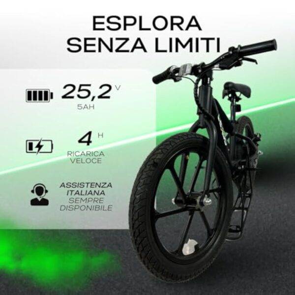 LEXGO EFUN 20 Limited Edition Electric Bike - Autonomie de 20km et Vitesse jusqu'à 15 km/h - Moteur sans balais de 180W avec Freins à Disque et Roues de 16 Pouces – Image 5