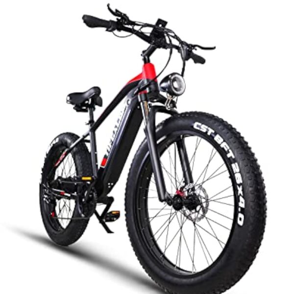 Lohang Vélo électrique Adulte, Moteur Haute fréquence sans balais, Batterie Amovible 48 V 18 Ah, portée maximale 45-90 km, pneus Tout Terrain 26 Pouces, vélo de Montagne Unisexe