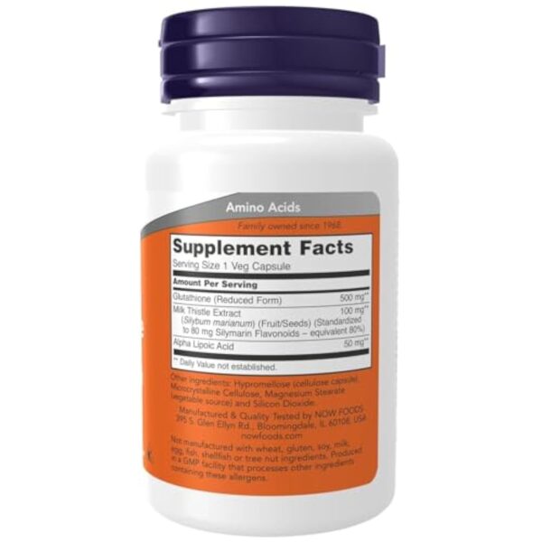 N.Foods Glutathion 500 mg (30 gélules végétales) Neutralisant les radicaux libres – Image 3