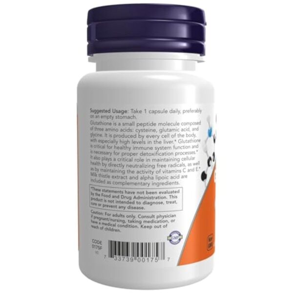 N.Foods Glutathion 500 mg (30 gélules végétales) Neutralisant les radicaux libres – Image 4