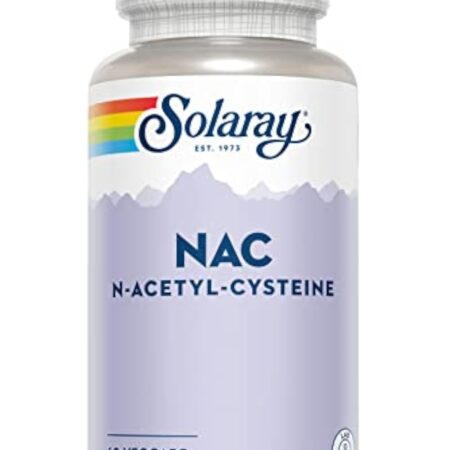 Solaray NAC N-Acetyl-Cysteine 600mg | Antioxydant, système respiratoire | 60 vegcaps