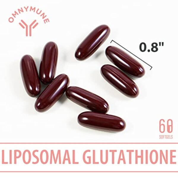 Supplément de glutathion liposomal 1000mg, capsules molles de glutathion réduit avec vitamine C, sans gluten, sans OGM et meilleure absorption, 180 gélules – Image 9