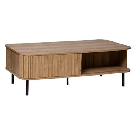 Table Basse 2 Portes Colva - Naturel - Bois - Atmosphera créateur d'intérieur