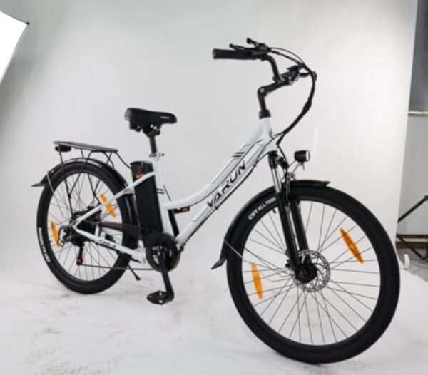 VARUN Vélo Électrique, Velo Electrique Adulte 26 Pouces, Moteur 250W, Batterie Amovible 48V, Autonomie De 80KM, Urban E-Bike avec Pédalage Assisté, 7 Vitesses pour Adulte Homme Femme – Image 10