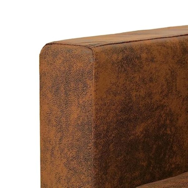 vidaXL Canapé à 3 Places Sofa de Salon Canapé de Salle de Séjour Meuble de Salon Maison Intérieur 191x73x82 cm Cuir Daim Artificiel – Image 5