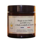 Bougie en cire d'abeille et CBD (300mg) & huille essentielle de Lavande