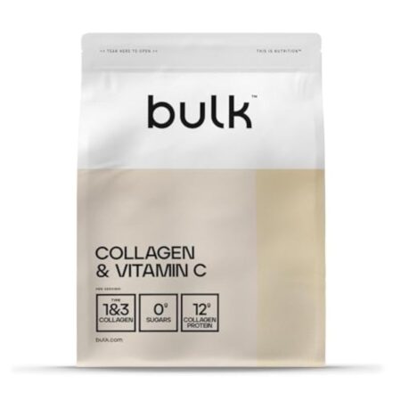 Bulk Collagène et Vitamine C en Poudre, Mangue, 500 g