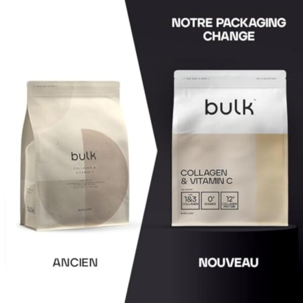 Bulk Collagène et Vitamine C en Poudre, Vanille, 500 g – Image 3