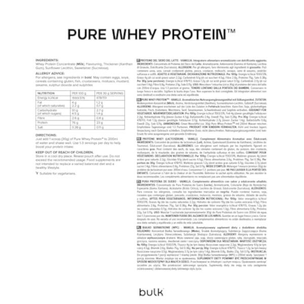 Bulk Protéine Whey en Poudre, Vanille, 1kg – Image 8