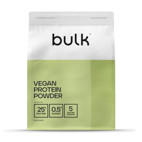 Bulk Protéines véganes en poudre, Vanille, 1 kg, Formule Nouvelle & Améliorée