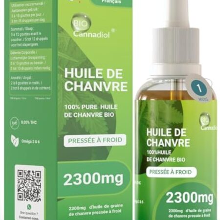 CANNADIOL | Huile 2300mg de Graines de Chanvre Pressée à Froid | Bien-être et Relaxation | 100% Naturelle - Formule Premium | Fabriquée en France (23)