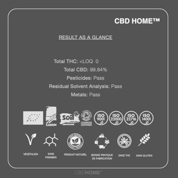 CBD HOME Oils - Huile de CBD 20% 50 ml - Isolé - Huile de Coco (MCT) et Chanvre Biologique Enrichi avec 10.000 mg de CBD Pur et Omega 3-6-9. Huile de CBD Certifié - Fabrication UE – Image 5