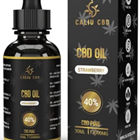 CBD | Huile cbd de chanvre bio | 40% 12000mg 30ML | Cbd oil chanvre | Cbd Huile de Fraise | Fabriqué dans l'UE | 0% THC 1200 gouttes | Huile de graines de cannabis