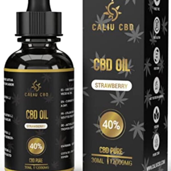 CBD | Huile cbd de chanvre bio | 40% 12000mg 30ML | Cbd oil chanvre | Cbd Huile de Fraise | Fabriqué dans l'UE | 0% THC 1200 gouttes | Huile de graines de cannabis