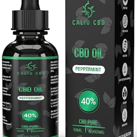 CBD | Huile cbd de chanvre | 40% 4000mg 10ML | À l'extrait de Menthe | Cbd Huile de chanvre | Fabriqué dans l'UE | 0% THC 400 gouttes | Huile de graines de cannabis.(Menthe, 10 ML)