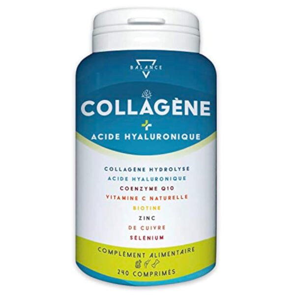 COLLAGENE HYDROLISE 2000MG - 240 COMPRIMÉS | Collagene et Acide Hyaluronique | Collagène, Acide Hyaluronique, Coenzyme Q10, Vitamine C, Biotine et Zinc pour la Peau, les Os et les Articulations – Image 2