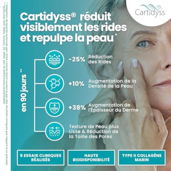 COLLAGÈNE MARIN BREVETÉ 2000mg - Type 1&2 Collyss® & Cartidyss® - 180 comprimés - Collagène marin avec acide hyaluronique - avec vitamine C - Formule efficace - Qualité supérieure - Vitastrong – Image 4